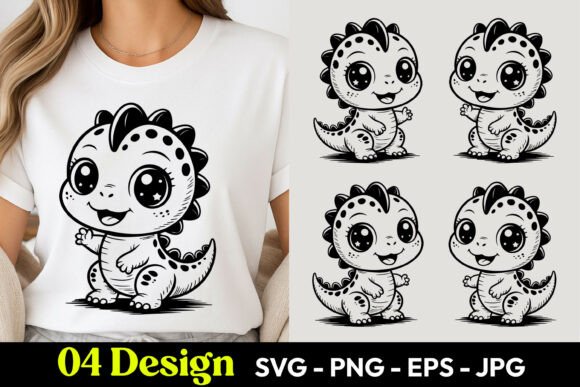 Adorable Dino SVG PNG: A Must-Have Graphic Design Asset for Crafters