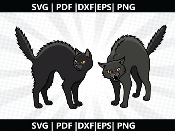 Black Cat Arch SVG Cricut Cut File – A Freebie Graphic for Commercial Use