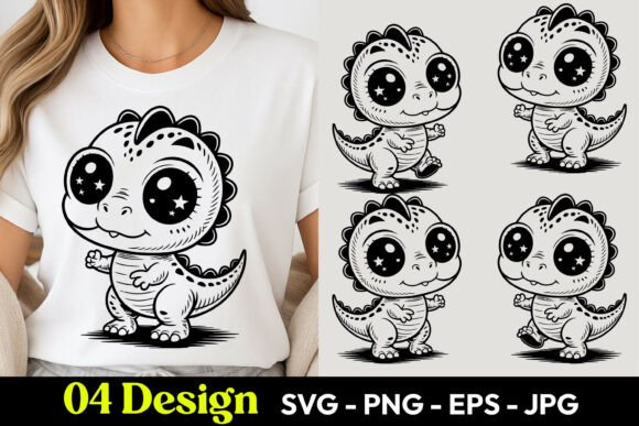Cute Baby Dino SVG PNG: A Versatile Graphic Design Freebie for Creative Projects