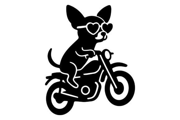 Free Chihuahua Riding Motorbike SVG PNG: A Playful Graphic for Local Branding