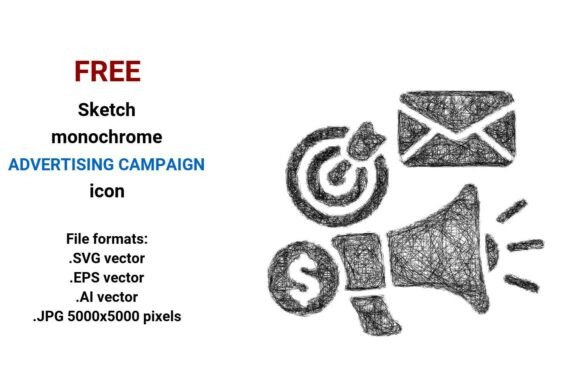 FREE Sketch Advertising Campaign Icon for Handmade Creations