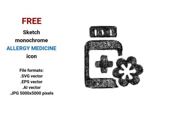 FREE Sketch Allergy Medicine Icon for Local Business Graphics