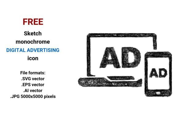 FREE Sketch Digital Advertising Icon: A Practical Design Review for Real Projects