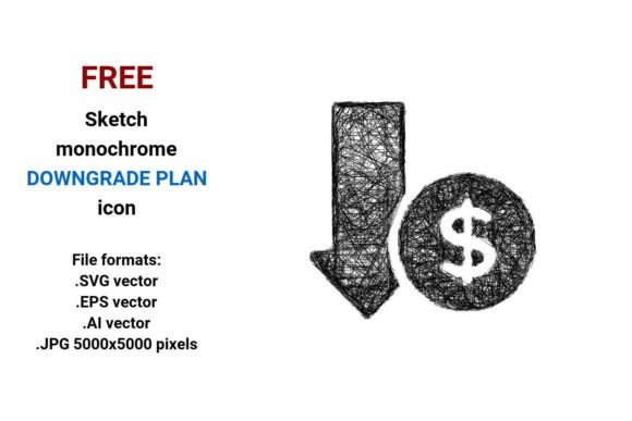 FREE Sketch Downgrade Plan Icon for Blog Graphics & Web Design
