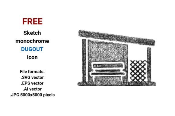 FREE Sketch Dugout Icon for Handmade and Graphic Design Projects