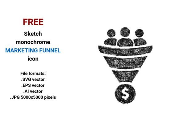 FREE Sketch Marketing Funnel Icon for Bloggers and Designers