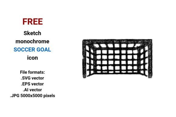 FREE Sketch Soccer Goal Icon Review for Real Embroidery Projects