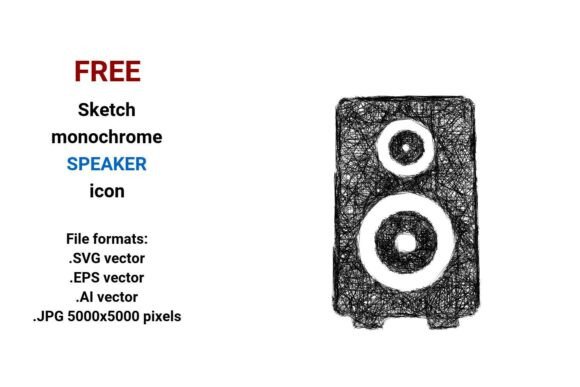 FREE Sketch Speaker Icon: A Versatile Graphic Design Asset for Local Businesses