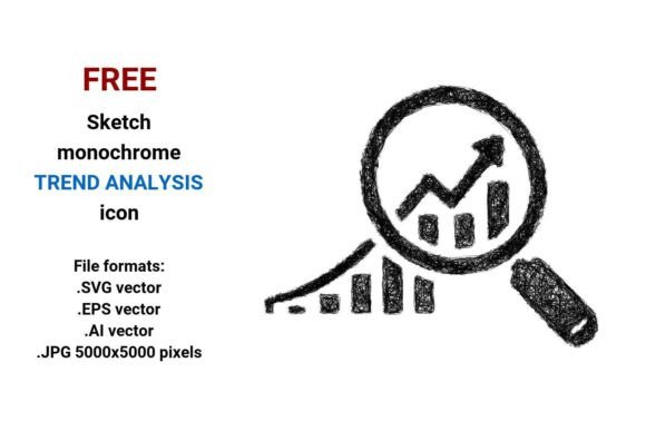 FREE Sketch Trend Analysis Icon: A Practical Graphic Design Asset for Small Business Branding