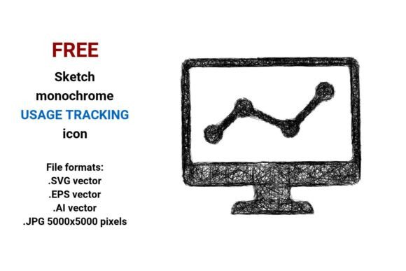 FREE Sketch Usage Tracking Icon: A Versatile Graphic Design Asset for Creative Projects
