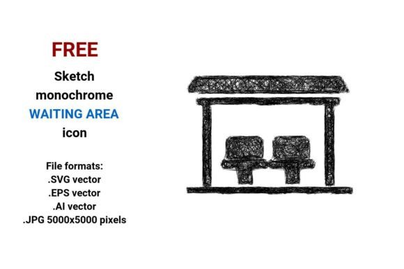 FREE Sketch Waiting Area Icon: A Versatile Graphic for Bloggers and Publishers
