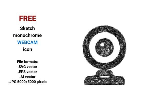 FREE Sketch Webcam Icon: A Versatile Graphic Design Asset for Content Creators