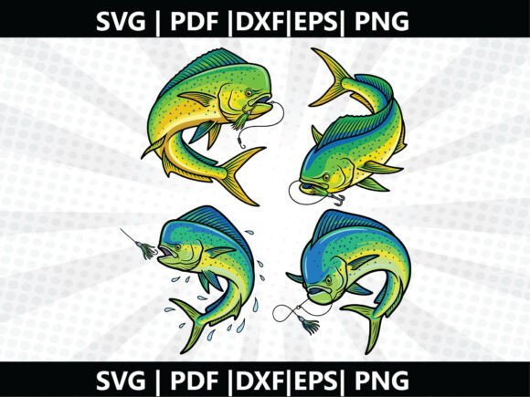 Mahi Fish SVG Cricut Cut File: A Versatile Graphic for Small Business Branding