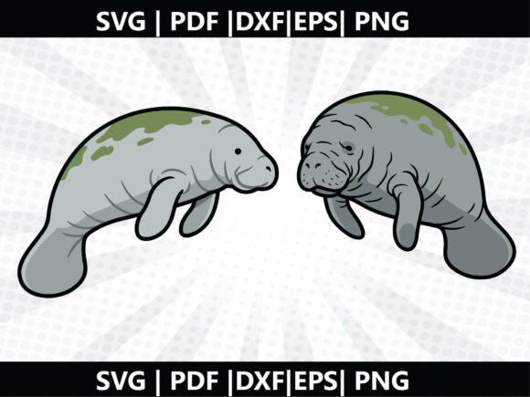 Manatee SVG Cricut Cut File for Graphics and Freebies