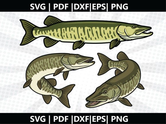 Muskie Fish SVG Cricut Cut File: A Versatile Design Asset for Branding and Marketing