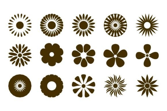 Retro Flower Silhouette SVG Bundle: A Timeless Embroidery Design for Modern Projects