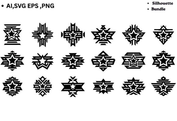Tribal Star SVG Bundle: A Graphic Design Asset for Creative Publishing