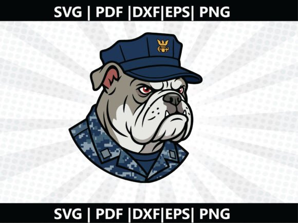 USA Navy Bulldogs SVG Cricut Cut File – A Bold Graphic Design Asset for Handmade Businesses