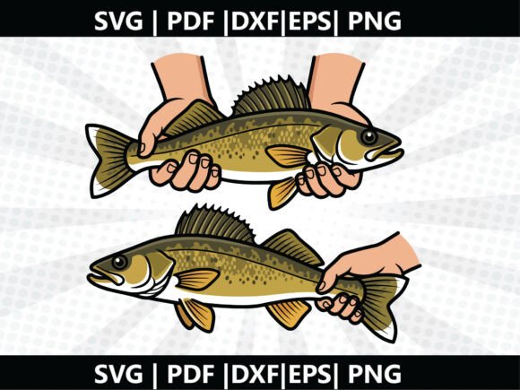 Walleye-Fish SVG Cricut Cut File: A Versatile Graphic Design Asset for Content Creators